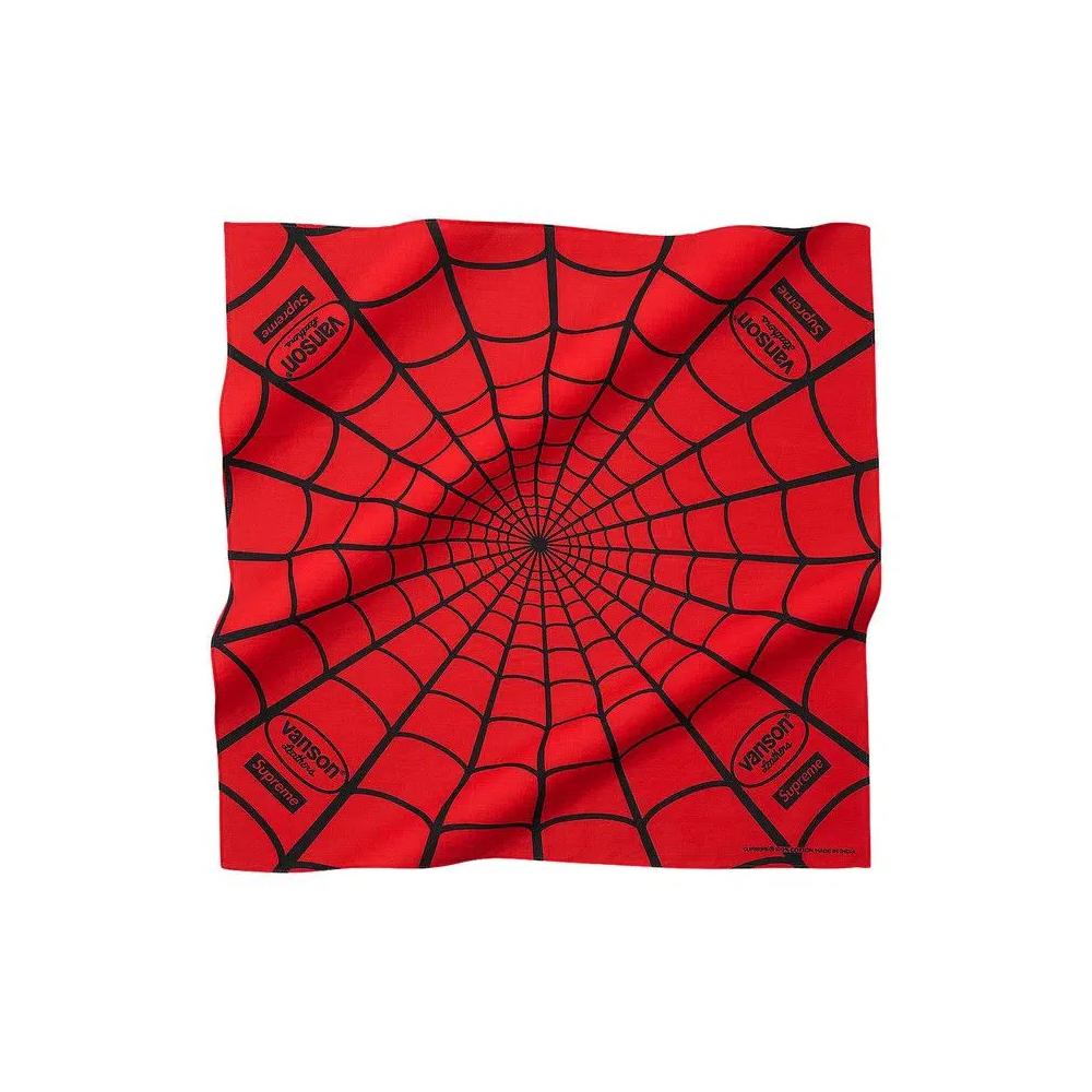 Повязки на голову Supreme x Vanson Leathers Spider-Man Bandana 'Red' 1