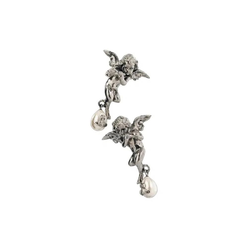 Серьги Vivienne Westwood Putti 'Платина/Кремово-розовый Жемчуг' 1