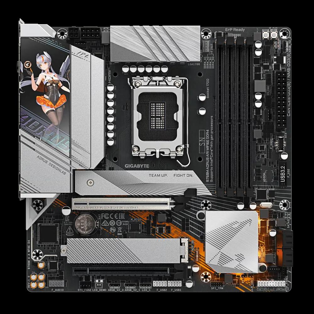 GIGABYTE AORUS B760M ARI WIFI6E DDR4 видеокарта 5