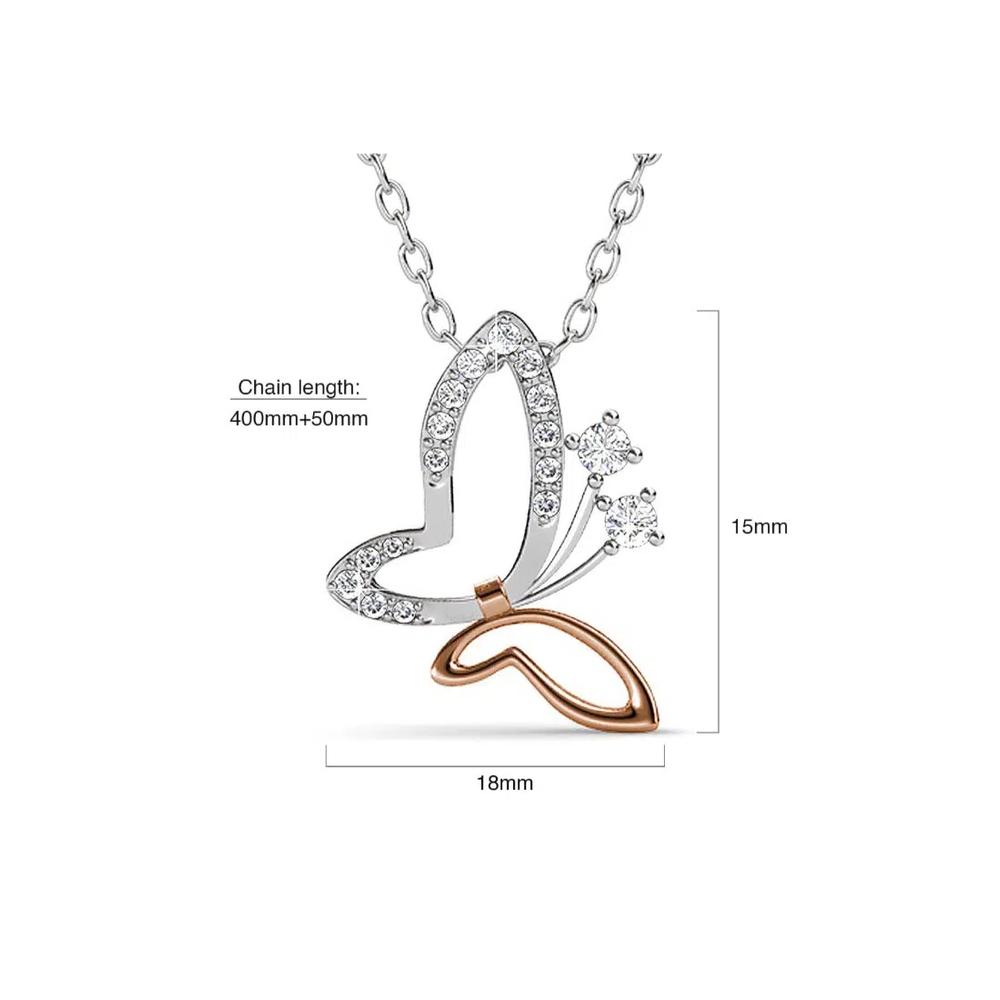 Ожерелье с подвеской-бабочкой, украшенное кристаллами SWAROVSKI® 5