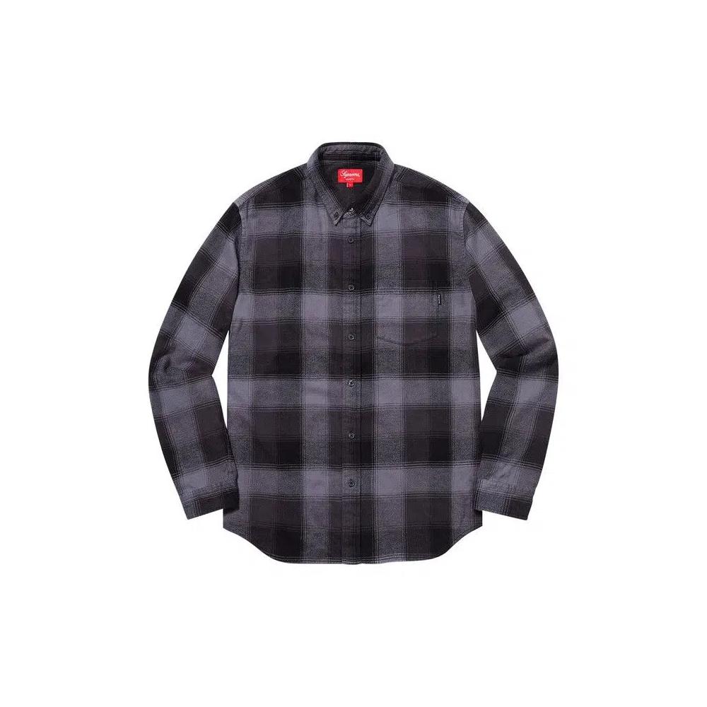 Рубашки Supreme Shadow Plaid Flannel Shirt 'Black' 1