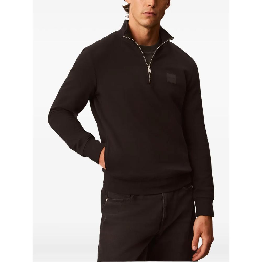 quarter-zip logo-patch sweater 4