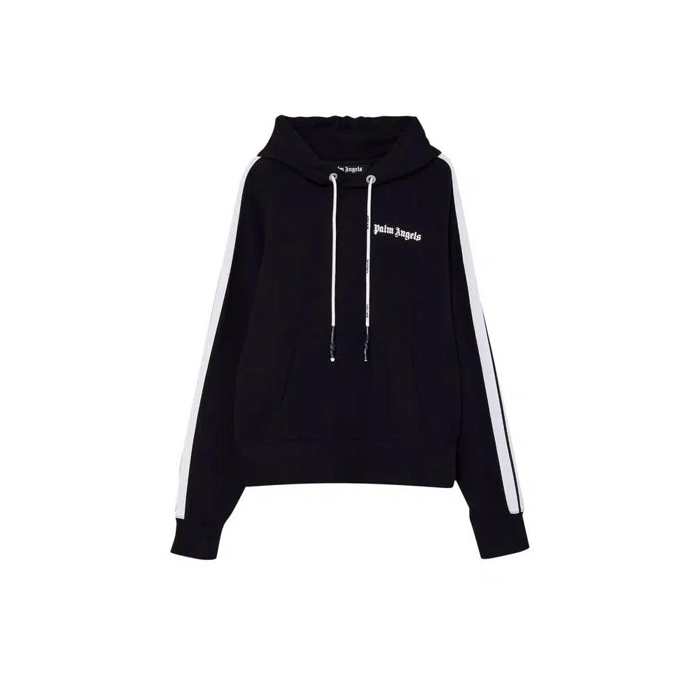 Худи Palm Angels Fleece Track Hoodie 'Black/White' 1