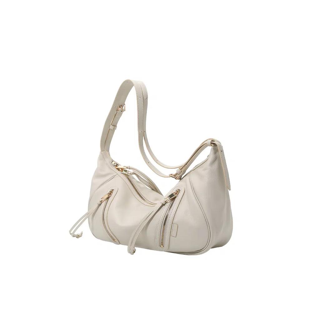 Ursula V11 2-Way Drape Hobo / Crossbody Bag - Кремово-бежевый 4