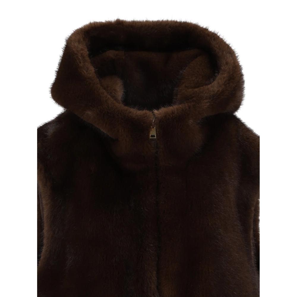 faux-fur hooded gilet 3