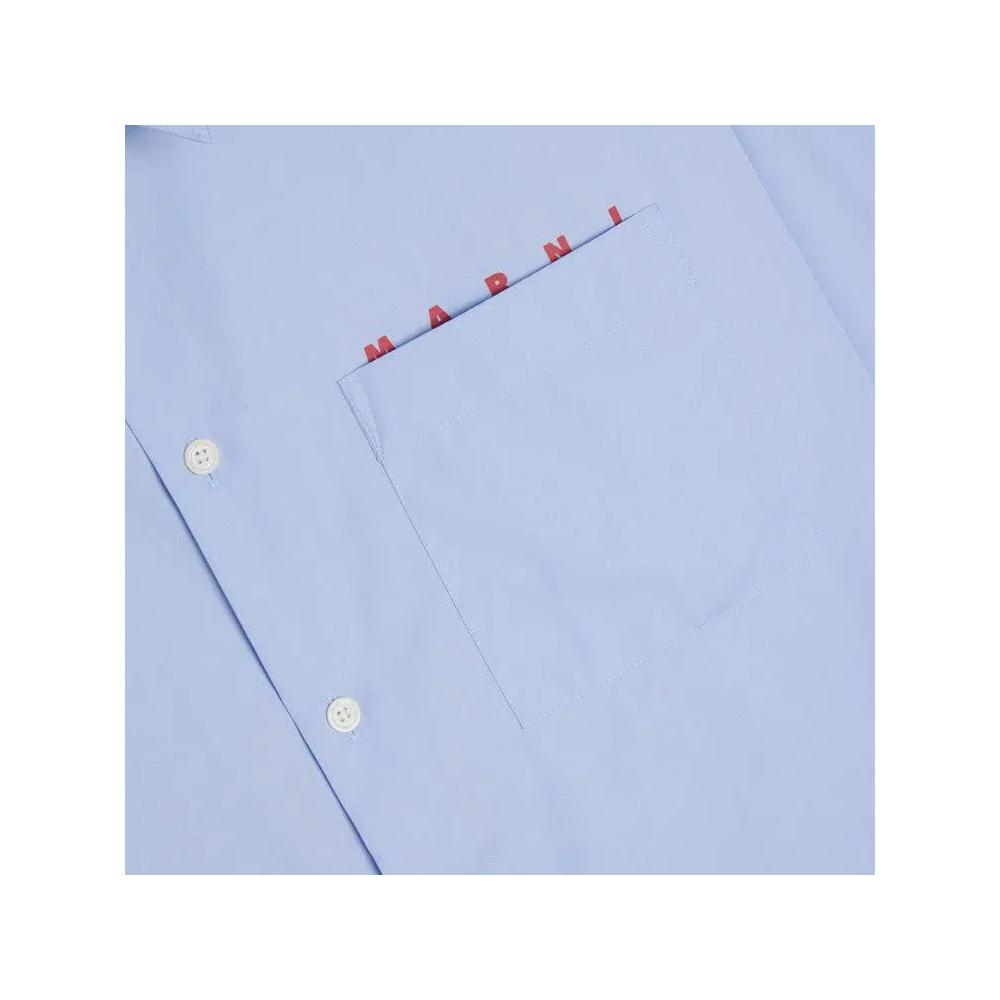 Рубашки на пуговицах Marni Logo Popeline Shirt 'Iris Blue' 3