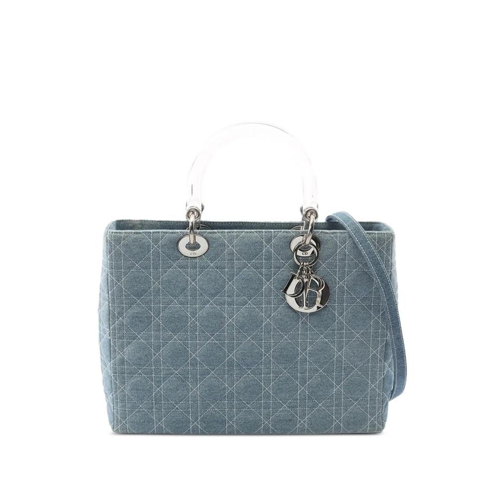Большая сумка-сэтчел Cannage Acrylic Handles Lady Dior (2010-2026 годы) 1