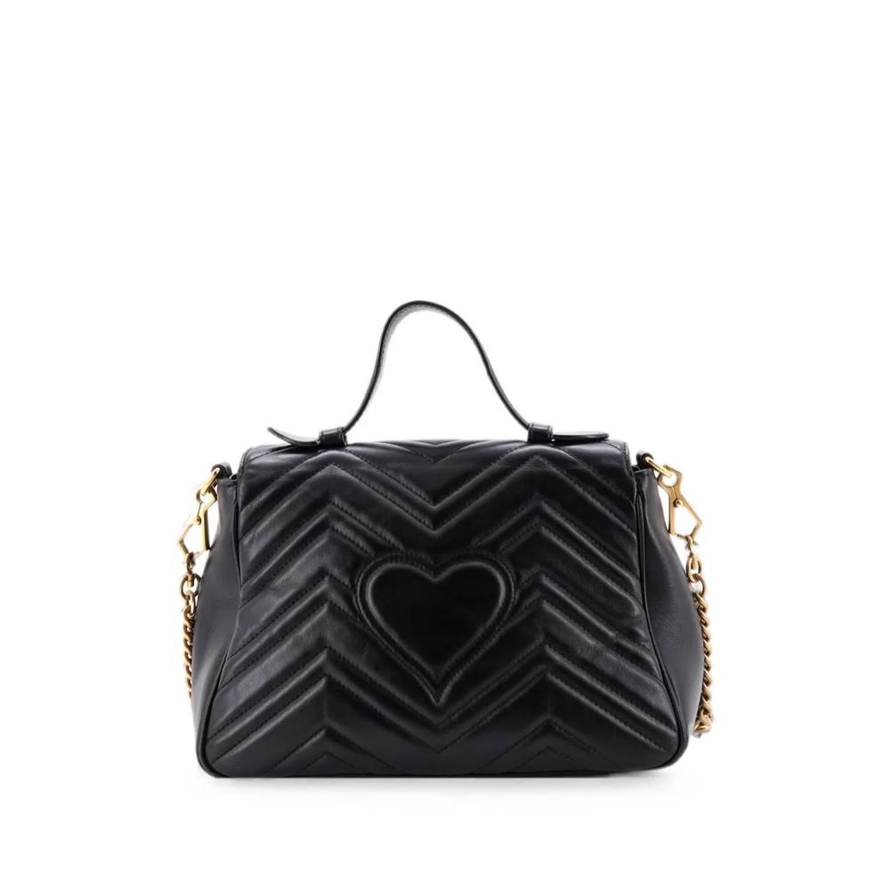 Маленькая стеганая сумка-сэтчел GG Marmont Top Handle Flap Bag 2