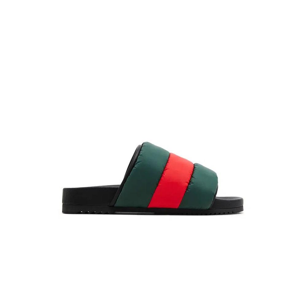 Слайды Gucci Wmns Padded Web Slide Sandal 'Green Red' 1
