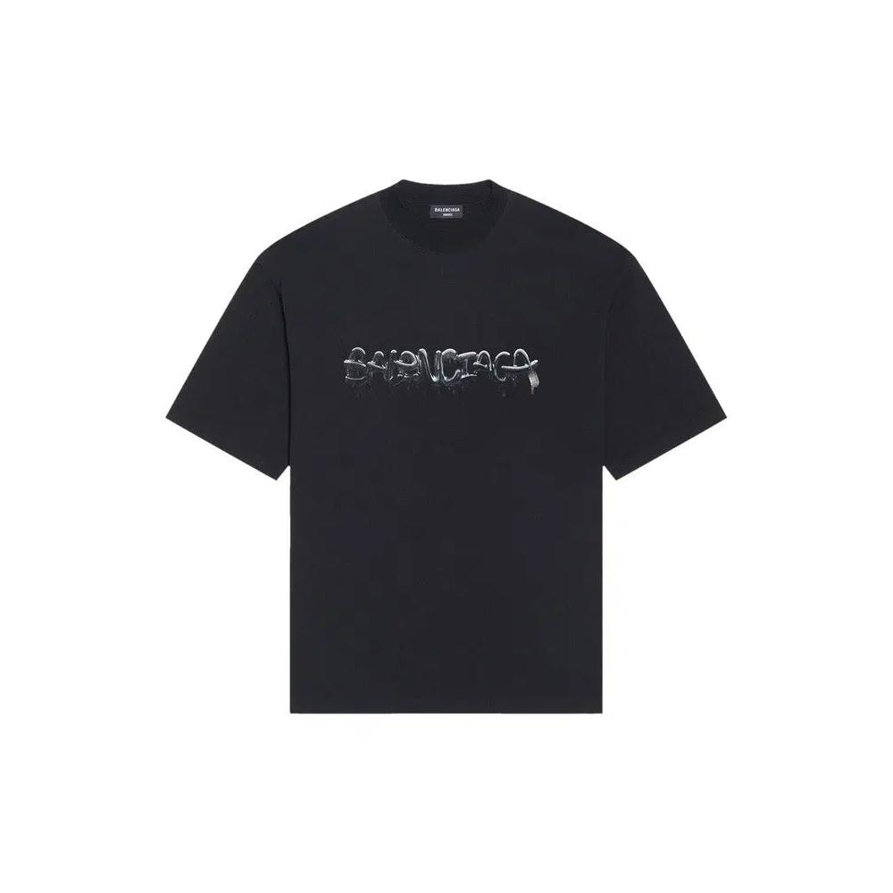 Футболки Balenciaga Medium Fit T-Shirt «Black» 1