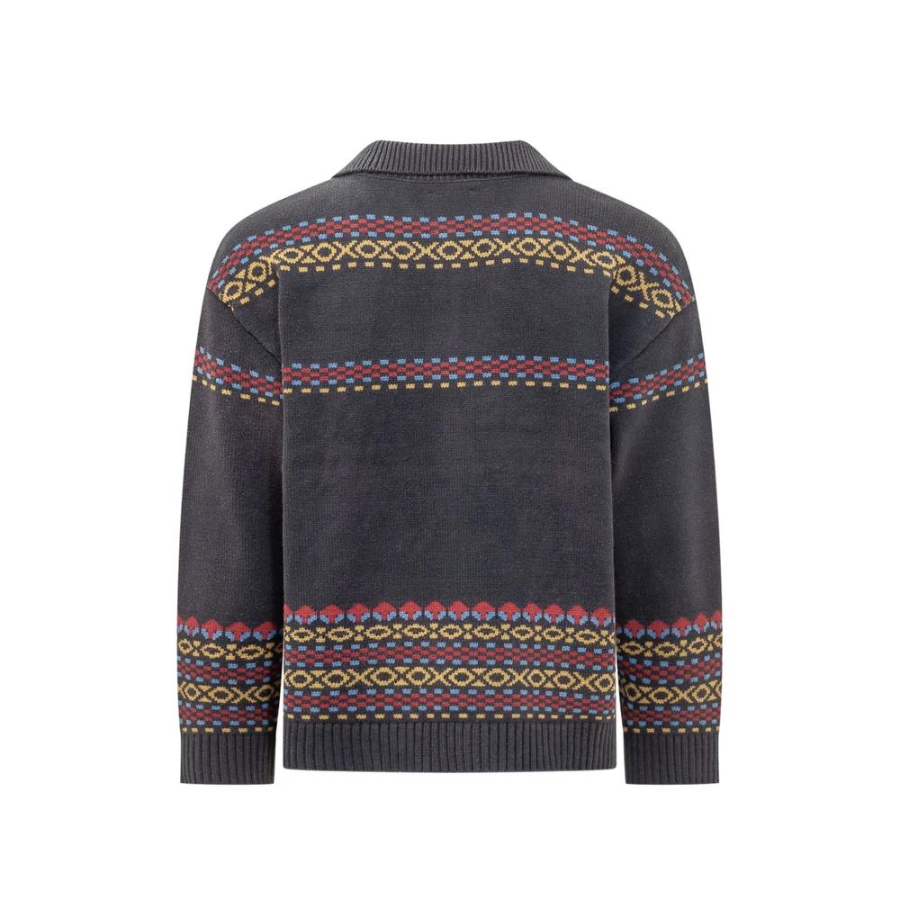 Isles horse-intarsia zip-up cardigan 2