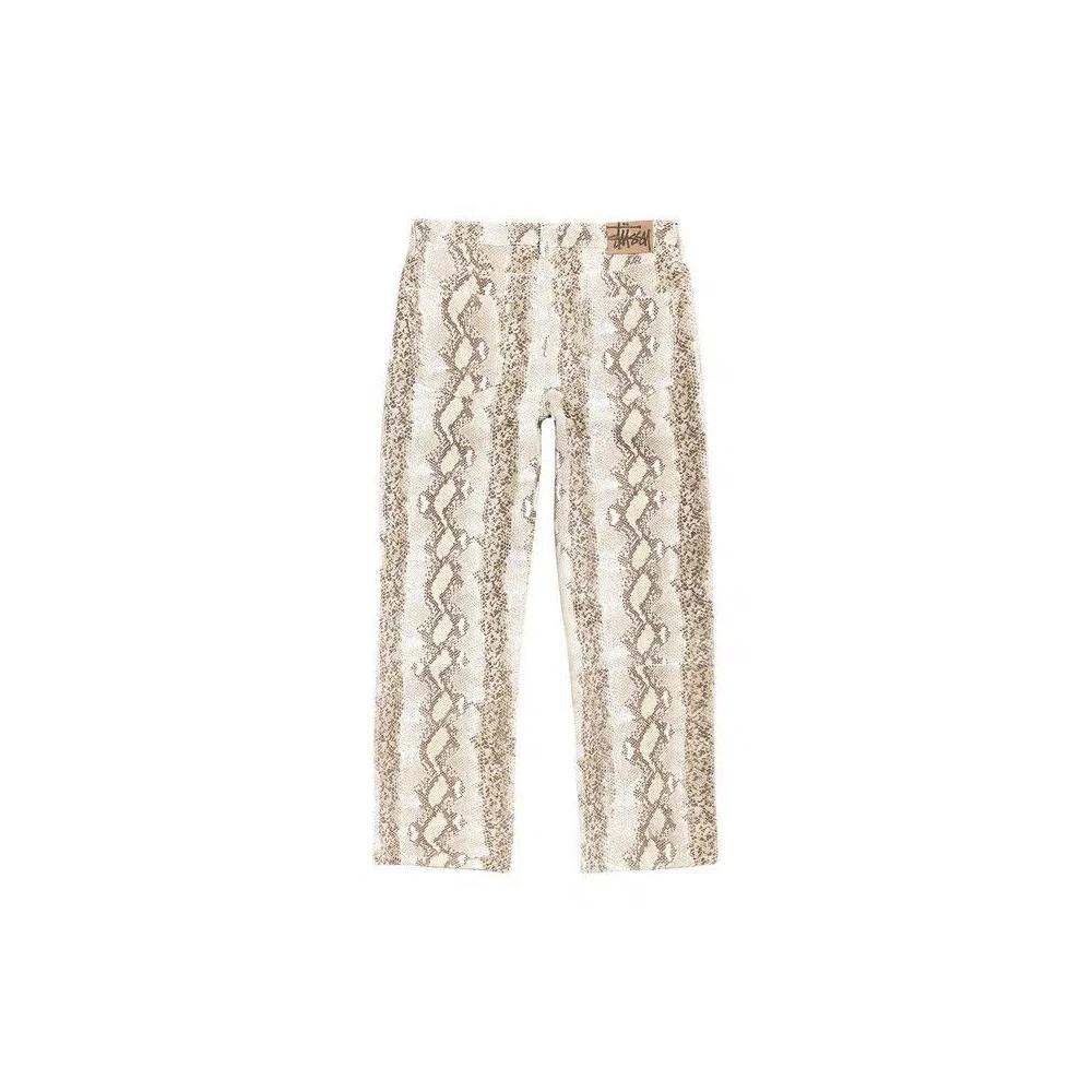 Кожаные штаны Stussy New Classic Pant Leather 'Змея' 2