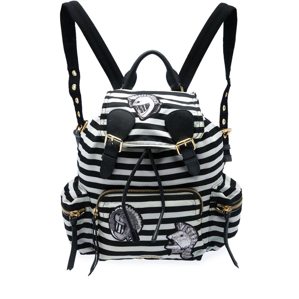 2000-2017 Medium Striped Nylon Runway backpack 1