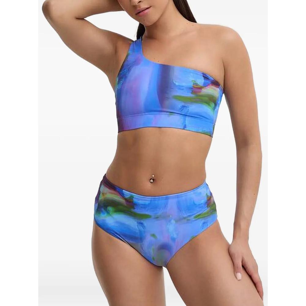 abstract-print one-shoulder bikini top 3