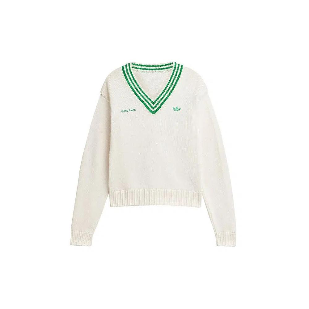 Топ adidas x Sporty & Rich Свитер 'Off White' 1