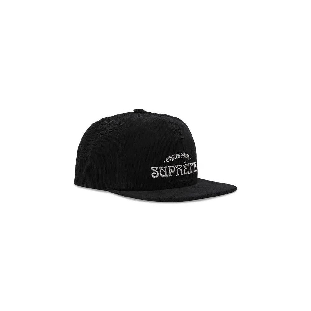 Кепки-снэпбэки Supreme Champagne Corduroy 5-Panel 'Black' 2