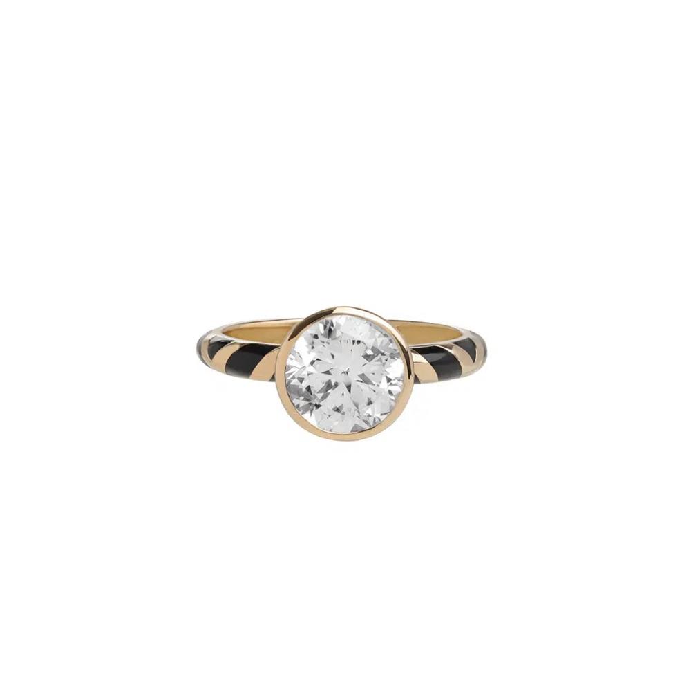 Color Me 120V Solitaire Geometric Ring - Черный 2