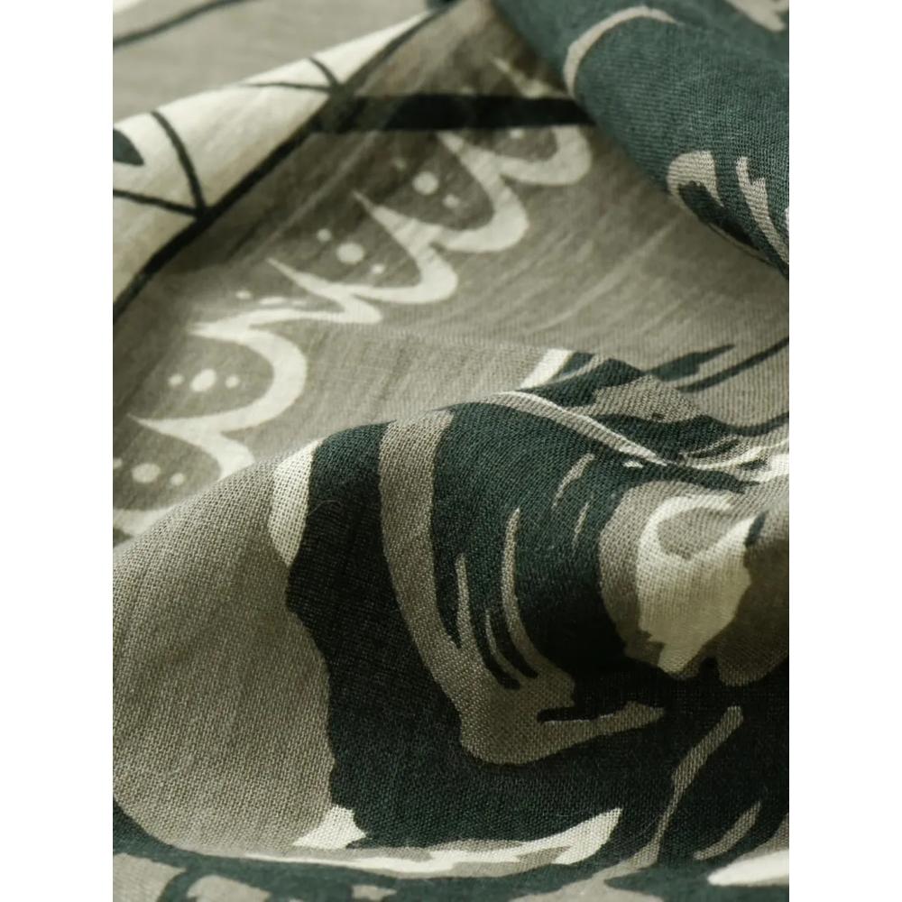 graphic-print cotton scarf 3