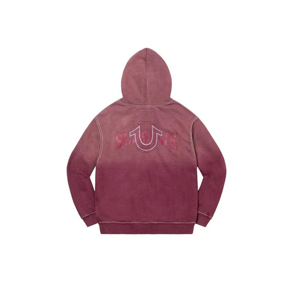 Молнии Supreme x True Religion Zip Up Hooded Sweatshirt 'Eggplant' 2