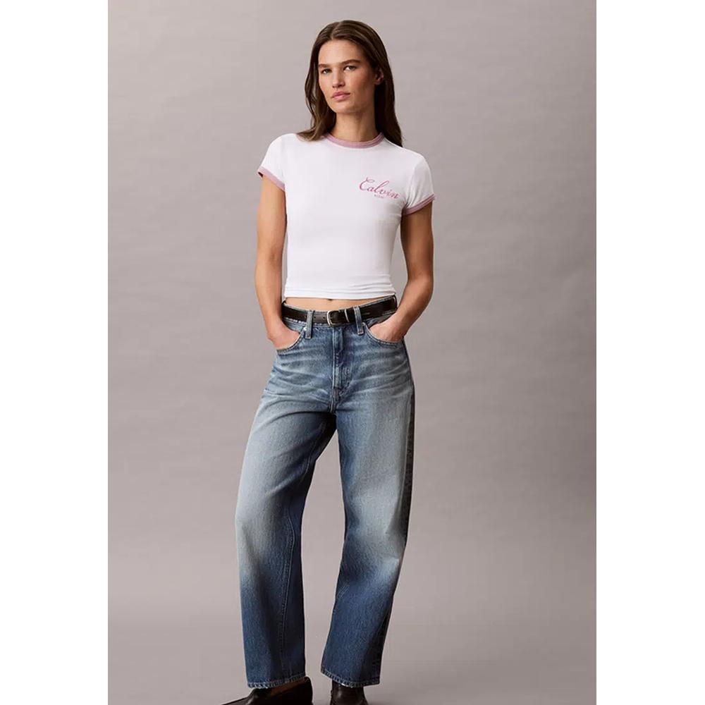 Футболка-поло Slim Baby Fit Varsity Logo Ringer - Calvin Klein Jeans 5