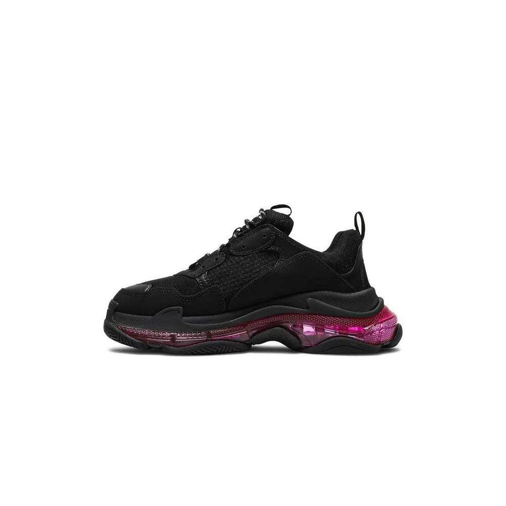 Кроссовки Balenciaga Triple S Sneaker «Clear Sole — Black Pink Neon» 3