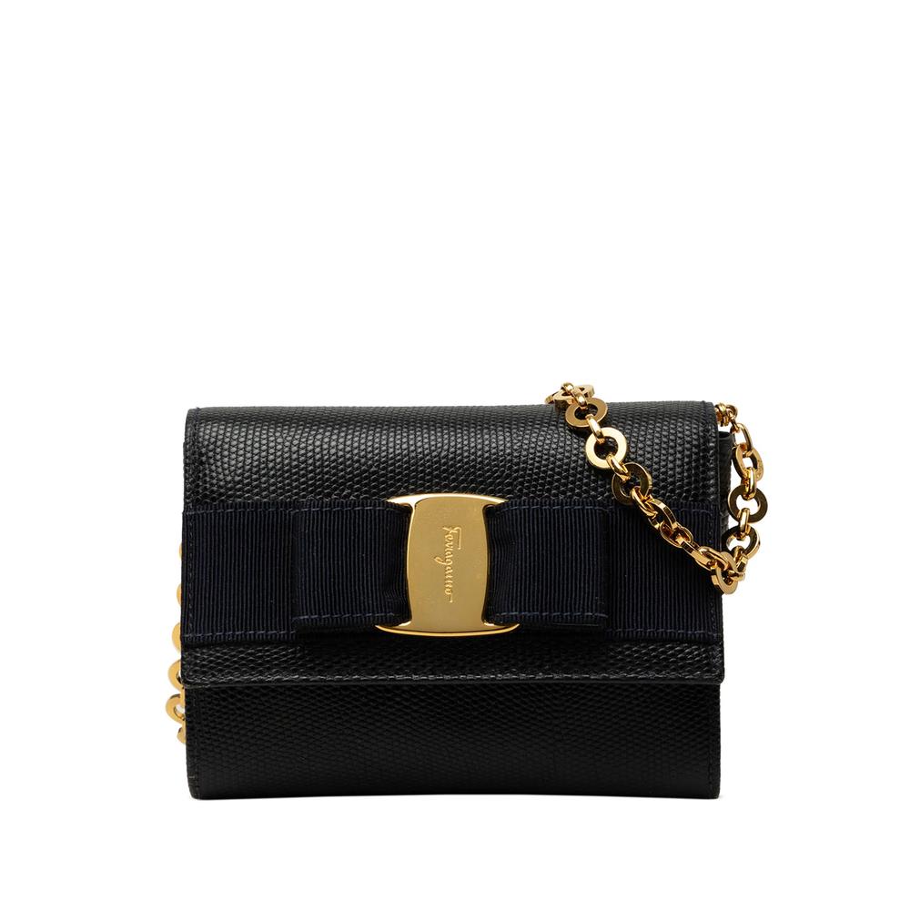 2010-2026 Mini Textured Leather Vara Bow Convertible Chain crossbody bag 1