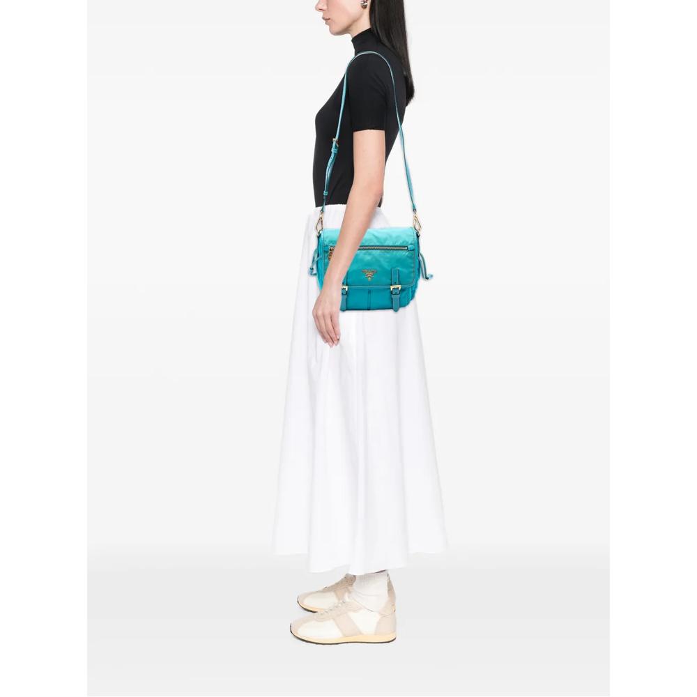 Сумка через плечо Saffiano Trimmed Tessuto Zip Double Buckle Messenger Bag (2000-2013 годы) 2