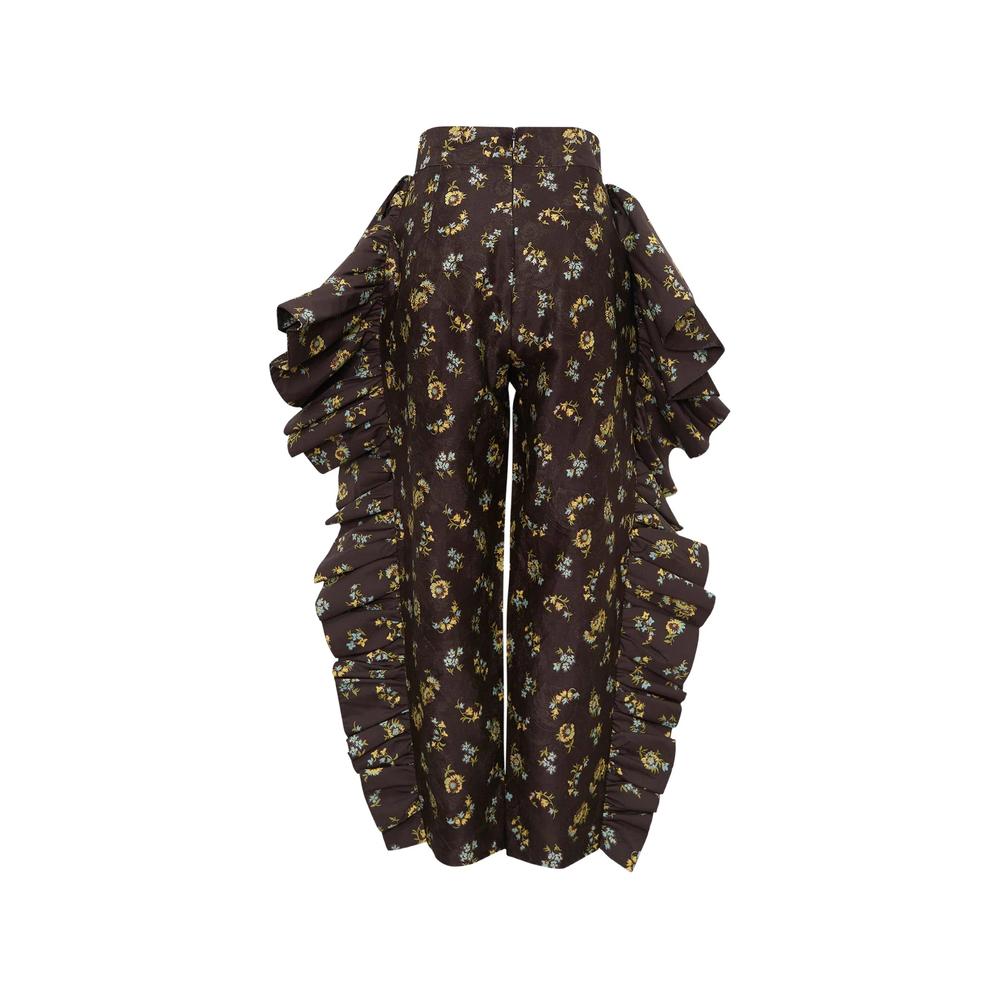 Lilah floral-print ruffled trousers 2