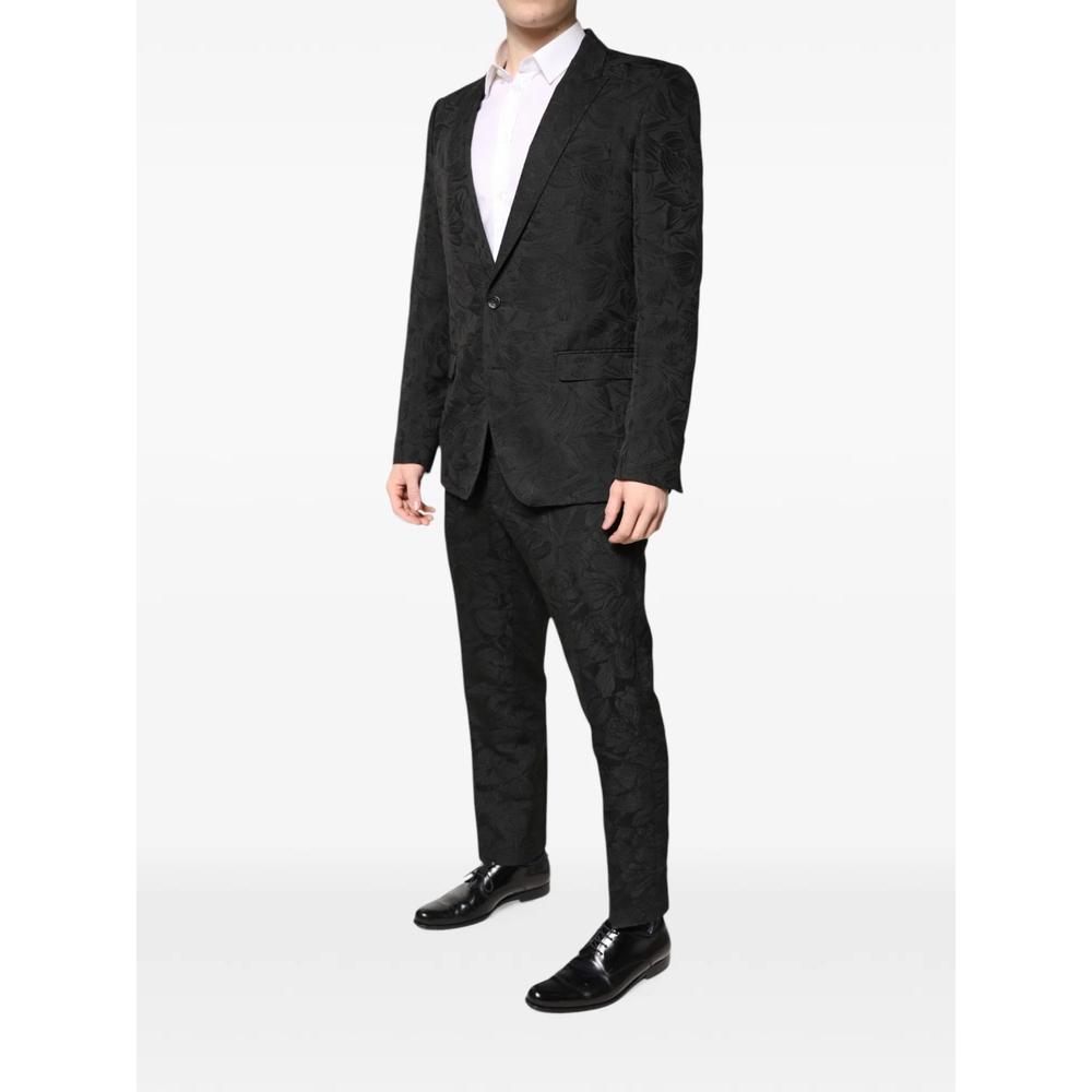 floral-jacquard two-piece suit 2