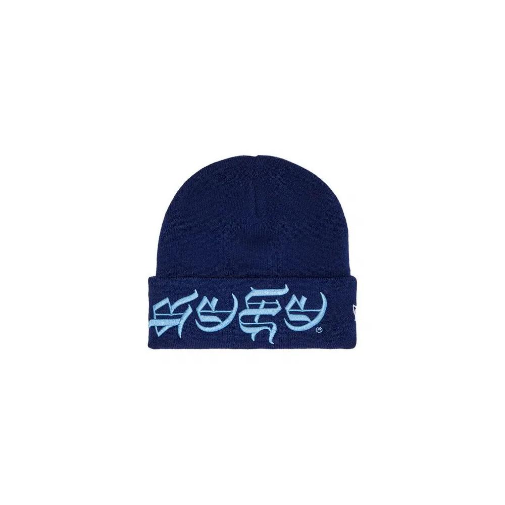 Бини Supreme New Era Blackletter Beanie 'Washed Navy' 1