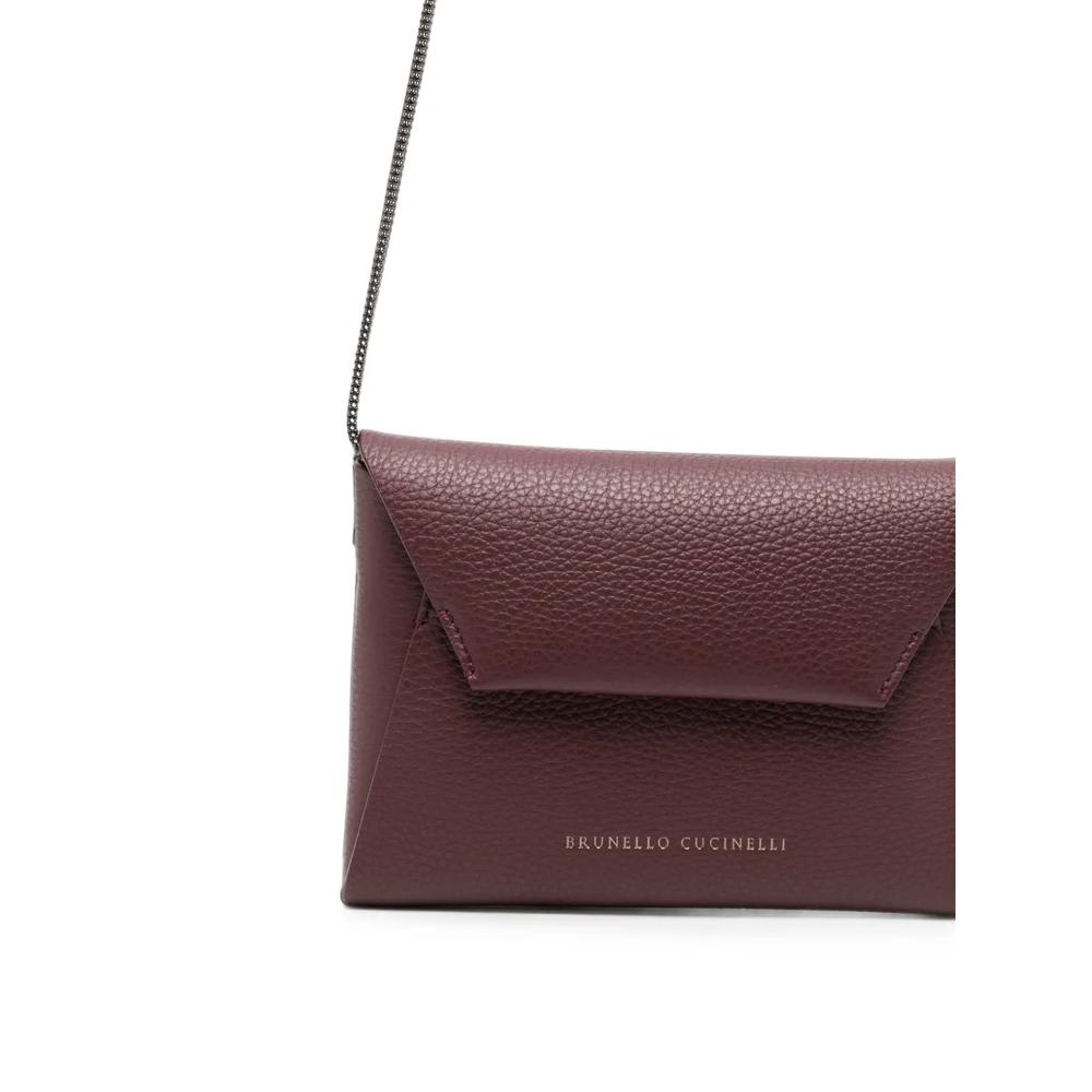 Duo envelope-style pebbled-leather cross body bag 4