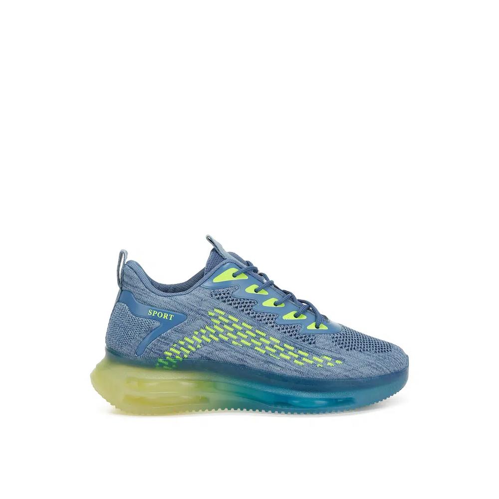 Массивные нескользящие кроссовки Flyknit синие 1