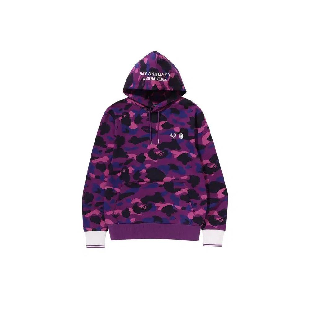 Худи BAPE x Fred Perry Color Camo Pullover Hoodie 'Фиолетовый' 1