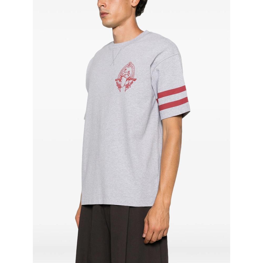 Boxers graphic-print striped-sleeve T-shirt 2