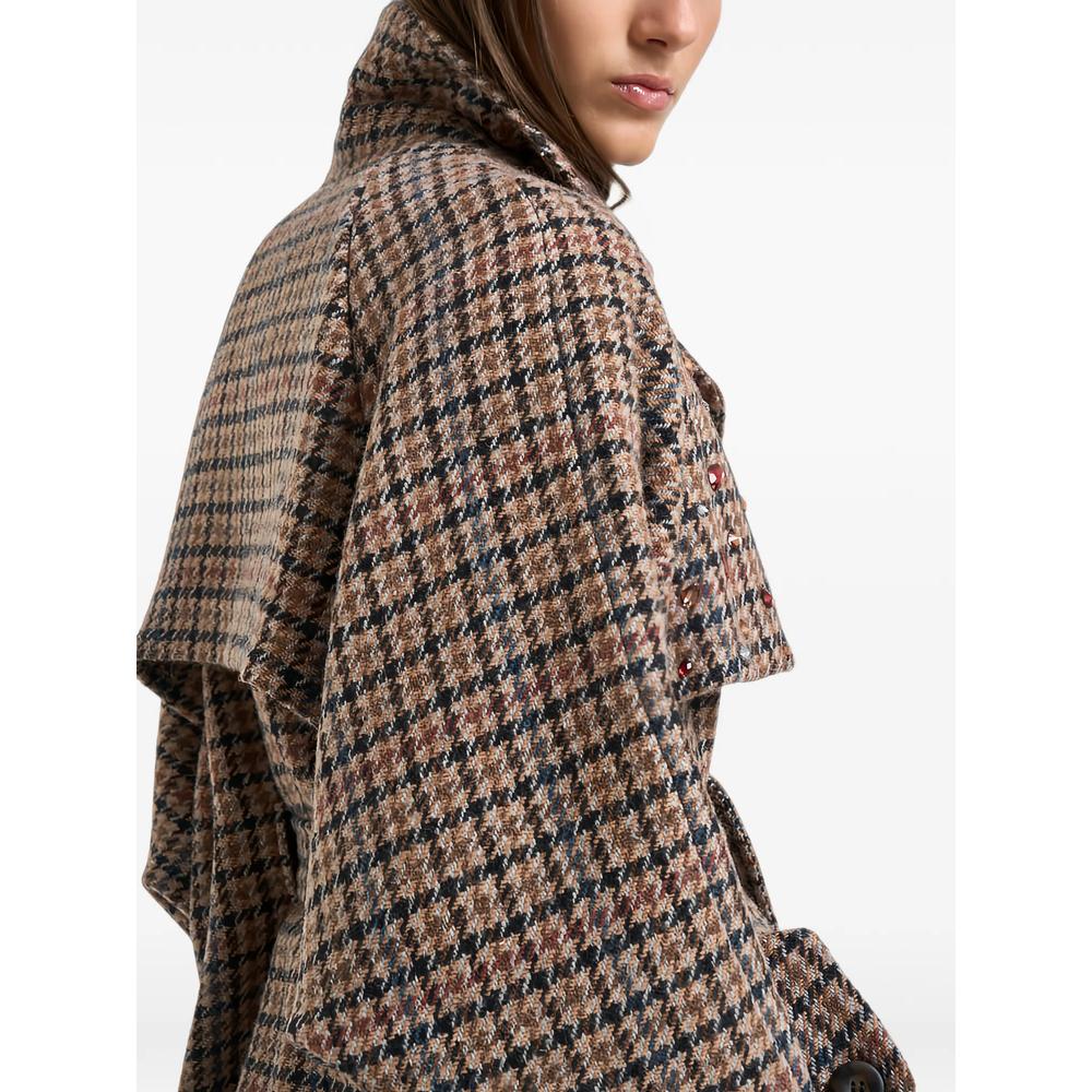 crystal-embellished houndstooth-pattern coat 7