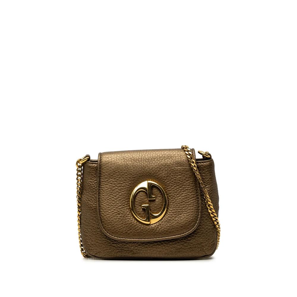 Сумка через плечо Small Metallic Pebbled Calfskin 1973 Chain (2000-2015 годы) 1