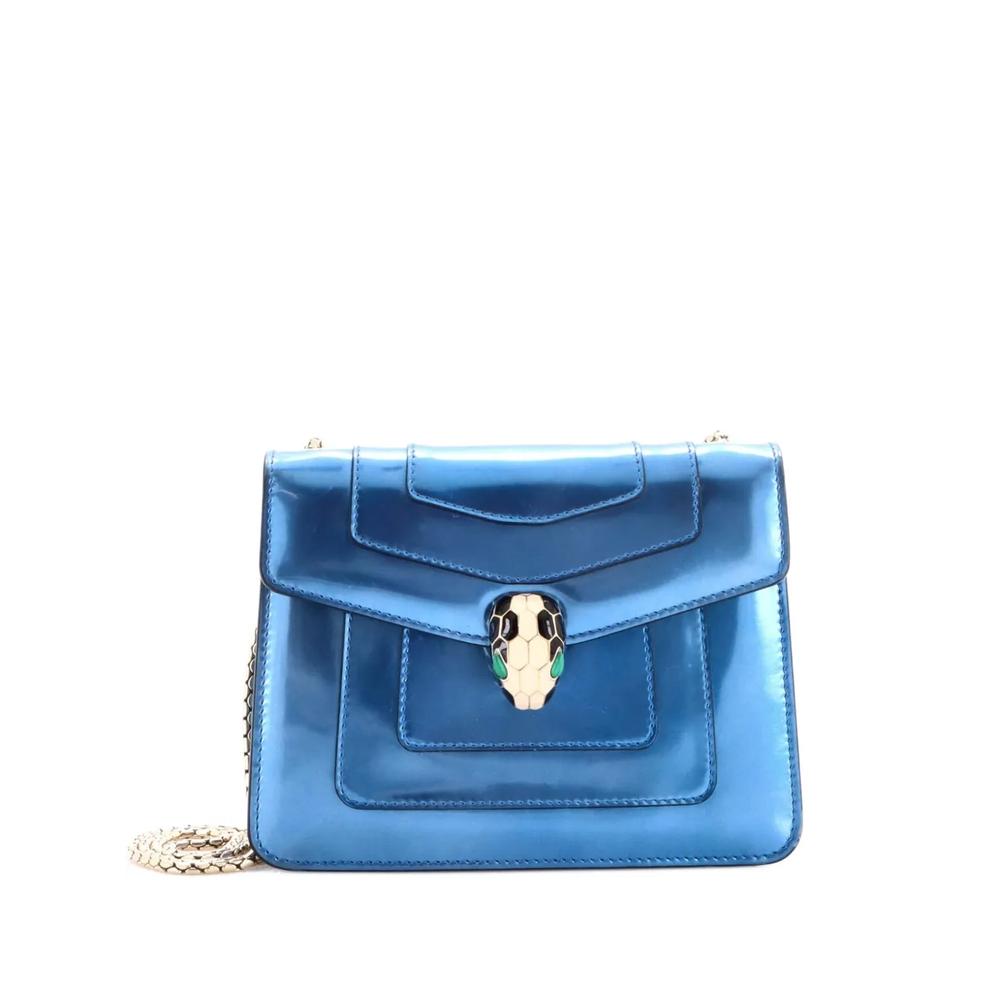 Маленькая сумка на плечо Serpenti Forever Square Metallic 1