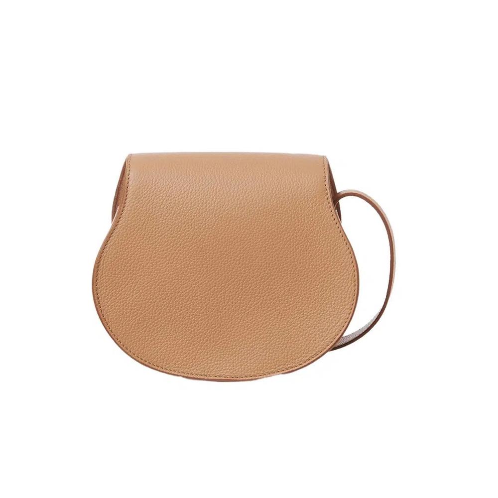 Маленькая седельная сумка через плечо Marcie цвета Light Tan 3