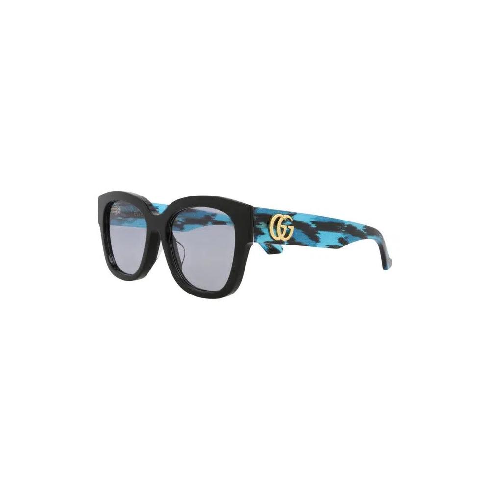 Очки солнцезащитные Gucci Square-Frame Recycled Acetate «Black/Violet» 3