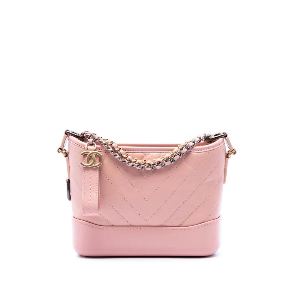 Маленькая сумка через плечо Chevron Aged Calfskin Gabrielle Hobo (2019 год) 1