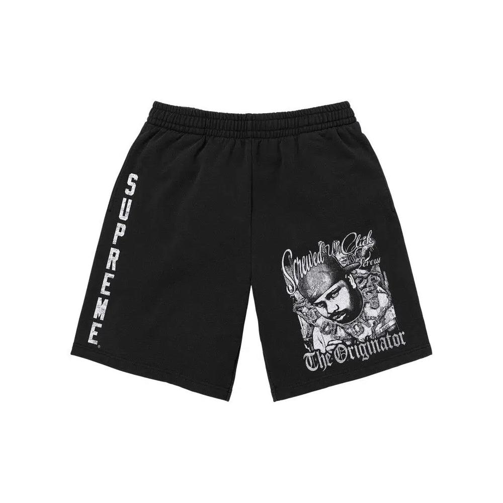 Шорты Supreme x Dj Screw Sweatshort 'Black' 1