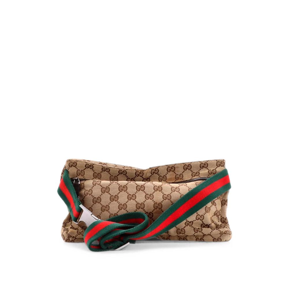 Vintage Double GG Canvas with Leather belt bag 3
