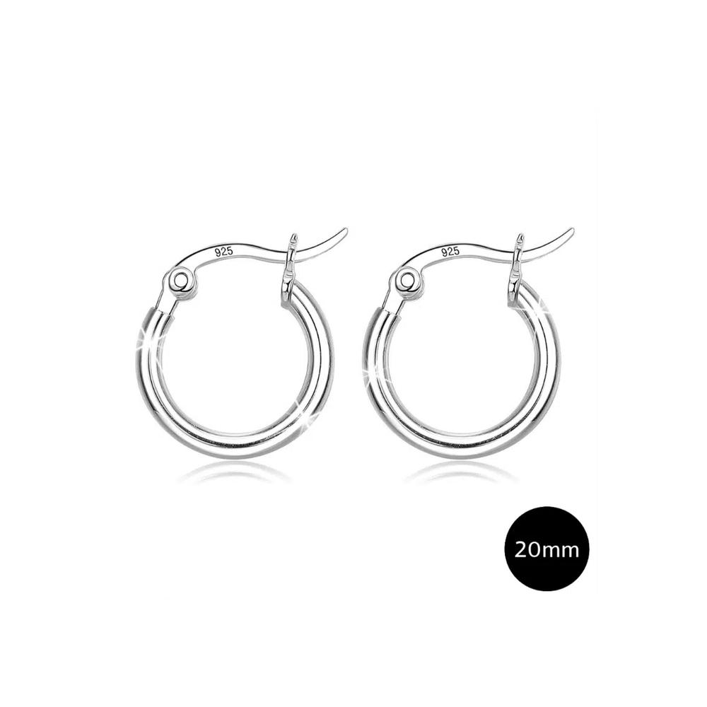 Серьги-кольца из стерлингового серебра 925 пробы 1