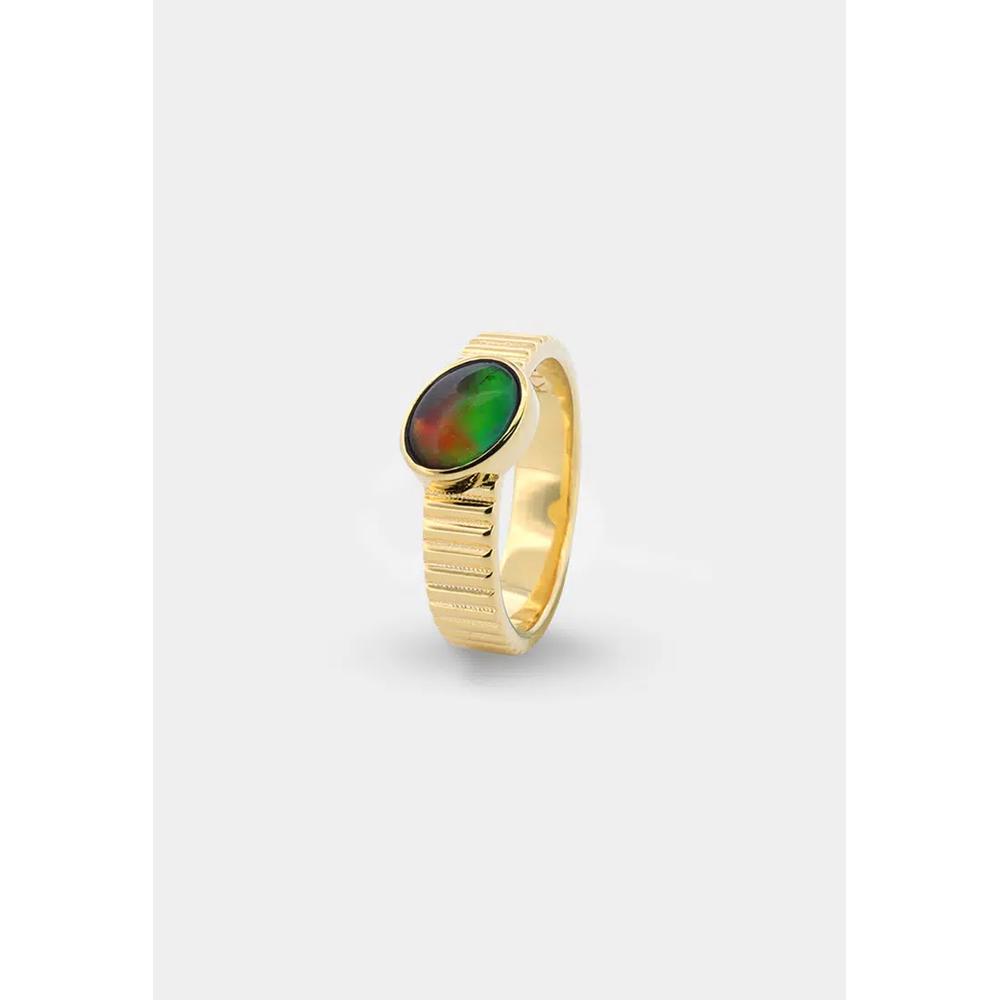 Diem Classic Solitaire Кольцо с аммолитом 2