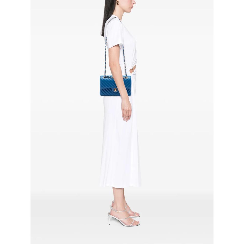 Маленькая сумка на плечо Classic Chevron Lambskin Double Flap (2019 год) 2