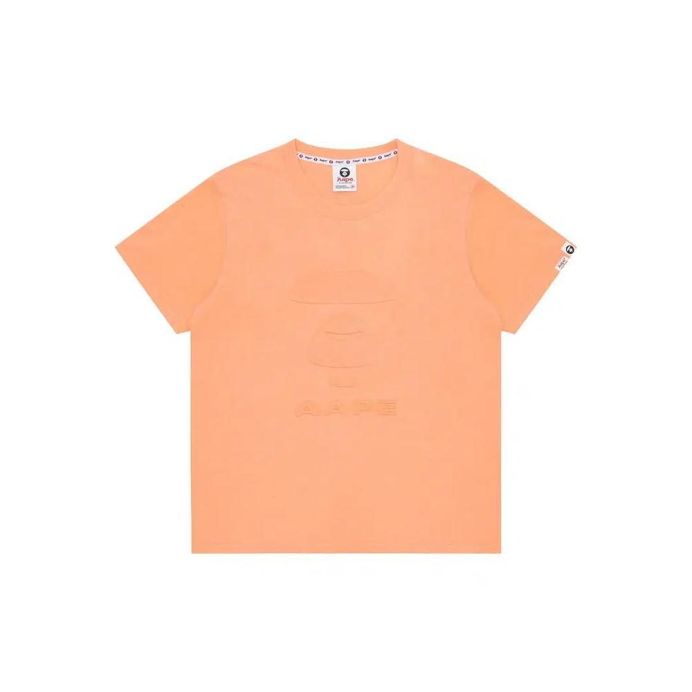 Футболки AAPE Moonface Embossed Tee 'Orange/Light' 1