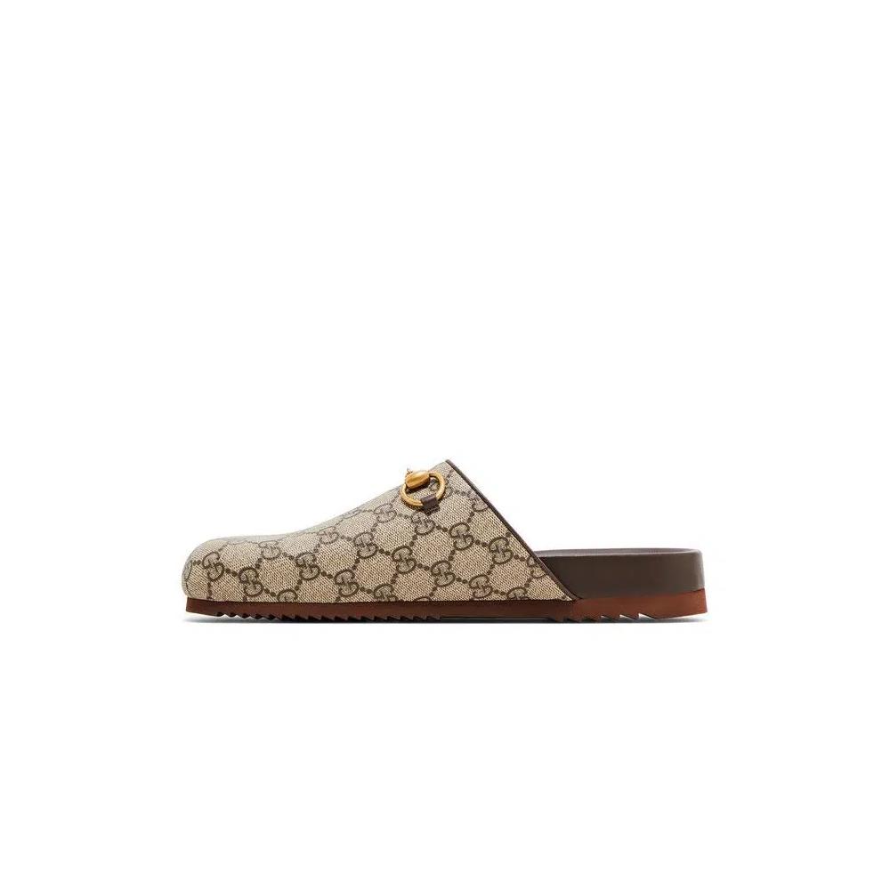 Тапочки Gucci Wmns Horsebit Slipper 'GG Supreme - Beige' 3
