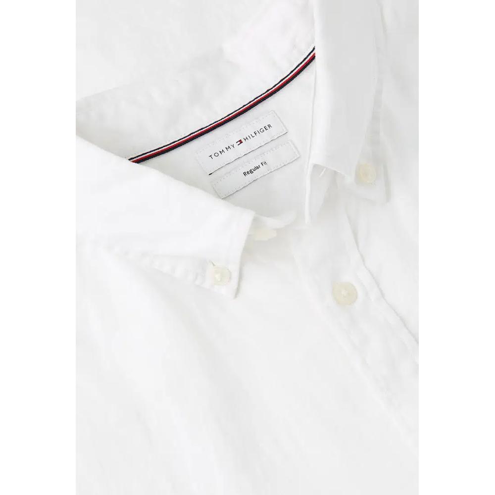 Рубашка Regular Fit из стираного льна с коротким рукавом - Tommy Mainline 7
