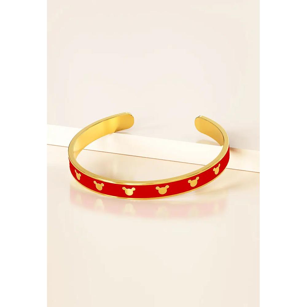 Mickey Mini Эмалевый браслет-манжета Красное золото 5