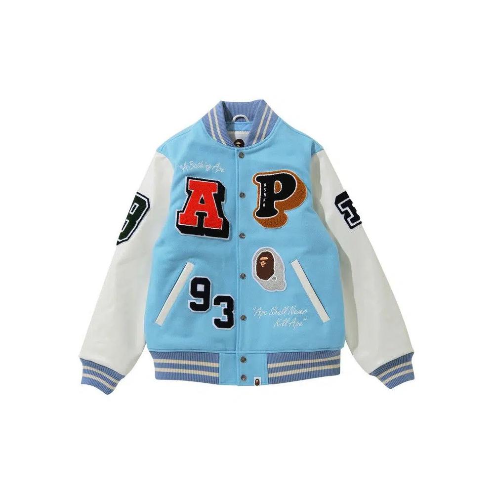 Варсити-куртки BAPE Crazy Patch Варсити-куртка 'Сакс' 1